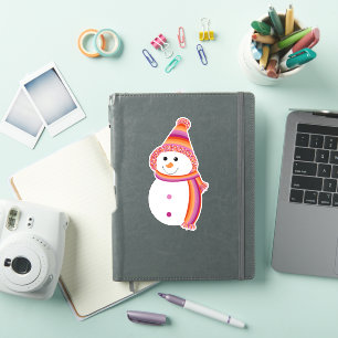 Lesbian Community Pride Snowman Snowperson Flag