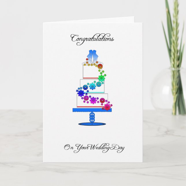 lesbian congratulations Greeting Card with wedding (Front)