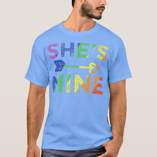 Lesbian Couple s Shes Mine Matching LGB Pride T-Shirt