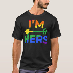 Lesbian Couple She's Mine I'm Hers Matching LGBT P T-Shirt