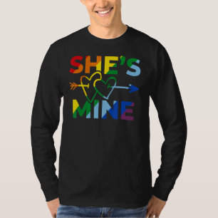 Lesbian Couple She's Mine I'm Hers Matching Lgbt P T-Shirt