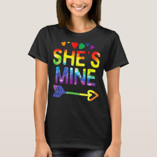 Lesbian Couple  She's Mine Matching Lgbt Pride 1 T-Shirt
