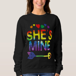 Lesbian Couple She's Mine Matching Lgbt Pride 2 Sweatshirt