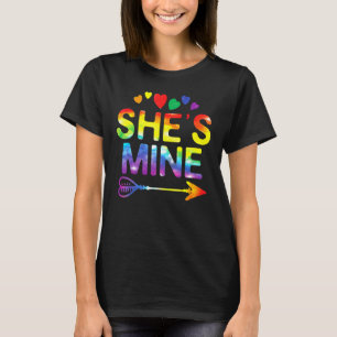 Lesbian Couple Shes Mine Matching Lgbt Pride  2 T-Shirt