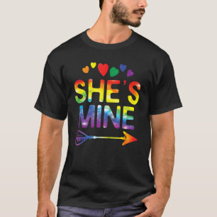 Lesbian Couple  She's Mine Matching Lgbt Pride T-Shirt