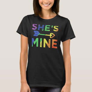 Lesbian Couple She's Mine Matching Lgbt Pride T-Shirt