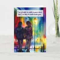 Lesbian Couple Walk Beside You Gay Rainbow