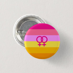 Lesbian Dawn Pride WLW 3 Cm Round Badge