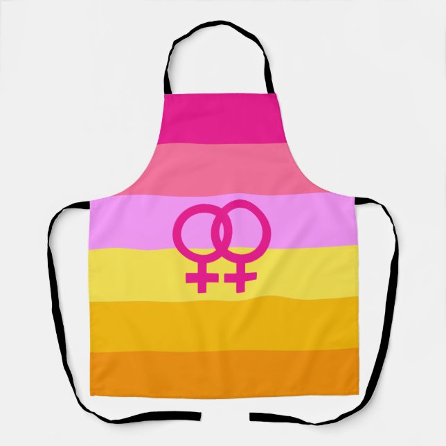 Lesbian Dawn Pride WLW Apron (Front)