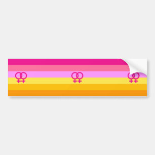 Lesbian Dawn Pride WLW Bumper Sticker