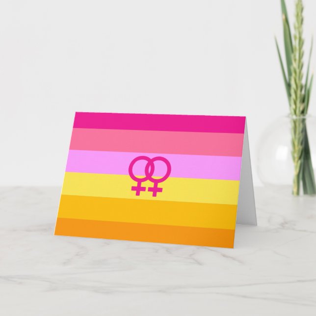 Lesbian Dawn Pride WLW Card (Front)