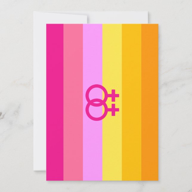 Lesbian Dawn Pride WLW Holiday Card (Front)
