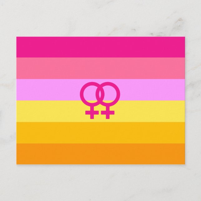 Lesbian Dawn Pride WLW Postcard (Front)