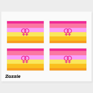 Lesbian Dawn Pride WLW Rectangular Sticker