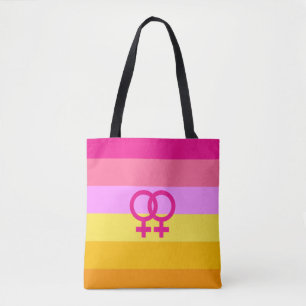 Lesbian Dawn Pride WLW Tote Bag