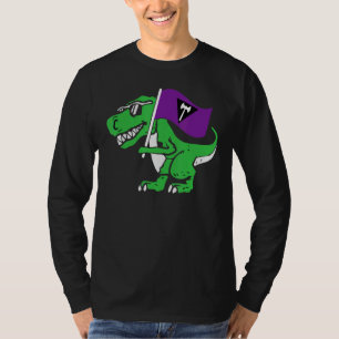 Lesbian Dinosaur Lgbt-Q T-Rex Trans Pride Flag All T-Shirt