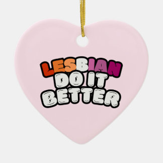 Lesbian Do It Better Ceramic Tree Decoration