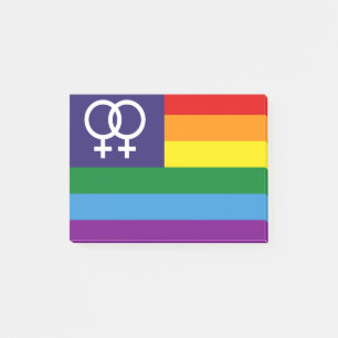 Lesbian Double Venus Rainbow Pride Post-it Notes