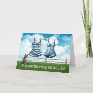 Lesbian Enjoyed Hanging Out with You Swimsuits Card