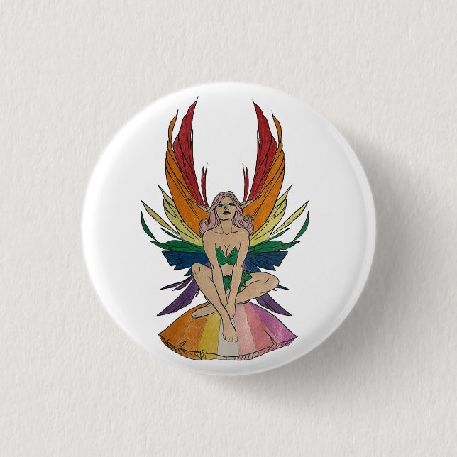 Lesbian Faerie  3 Cm Round Badge (Front)