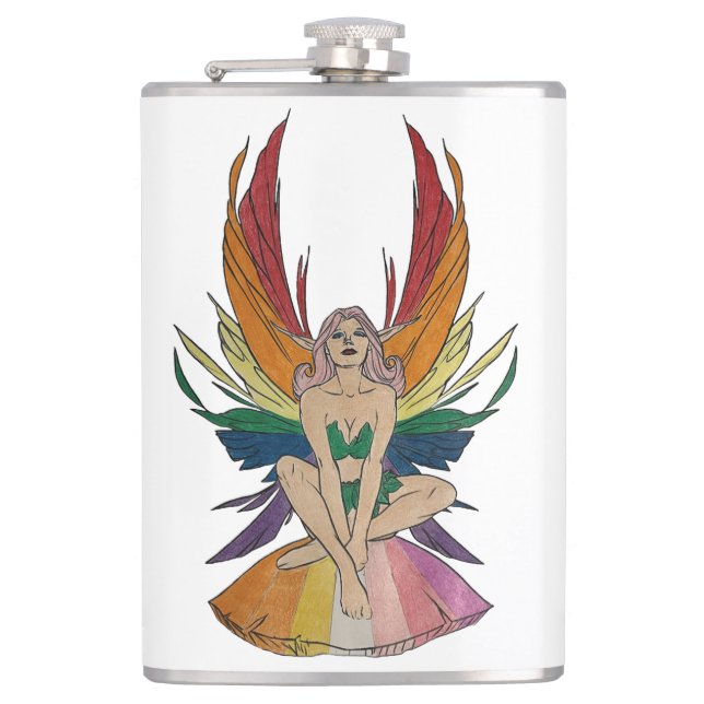 Lesbian Faerie Hip Flask (Front)