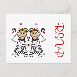 Lesbian First Dance Invitation Postcard