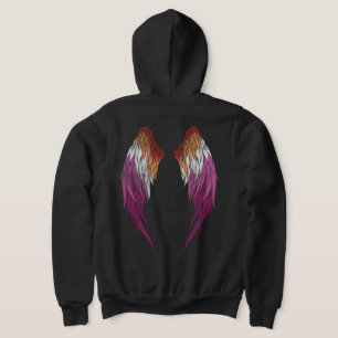 Lesbian Flag - Angel Wings Hoodie