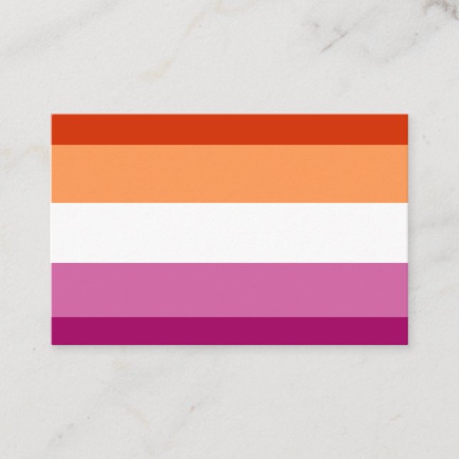 Lesbian Flag Business Card (Front)