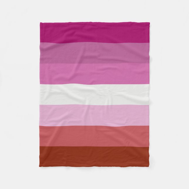 Lesbian Flag Fleece Blanket (Front)