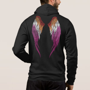 Lesbian Flag - Halo - Wings Hoodie