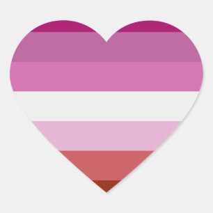 Lesbian Flag Heart Sticker