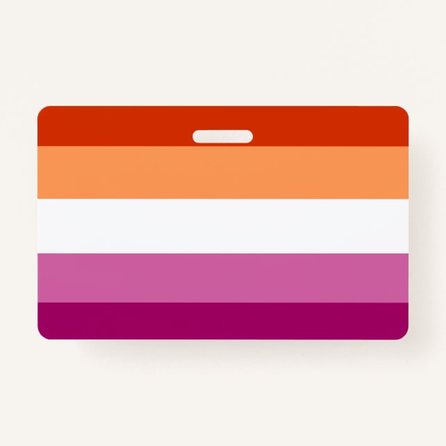 Lesbian Flag ID Badge (Front)