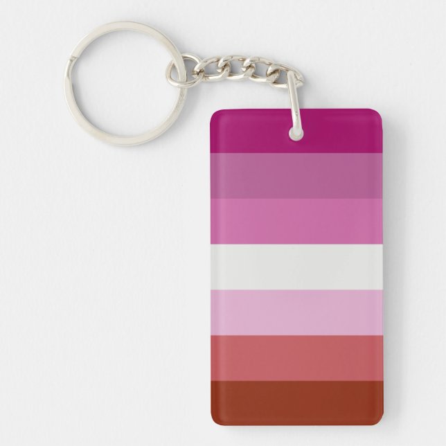 Lesbian Flag Key Ring (Front)