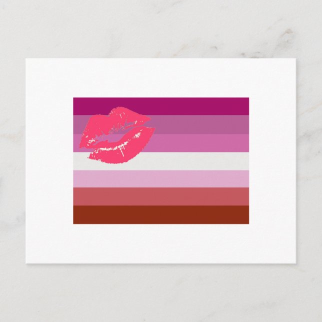 LESBIAN FLAG ORIGINAL POSTCARD (Front)