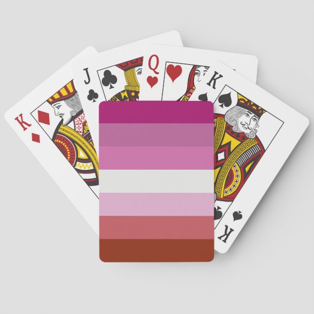 Lesbian Flag Playing Cards (Back)