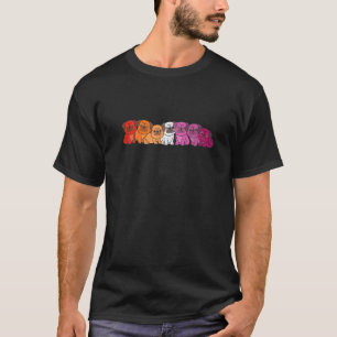 Lesbian Flag Pride Lgbtq Dogs Lesbian Pug T-Shirt