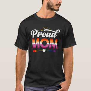 Lesbian Flag Proud Mum Lgbt Lesbian Gay Proud Ally T-Shirt