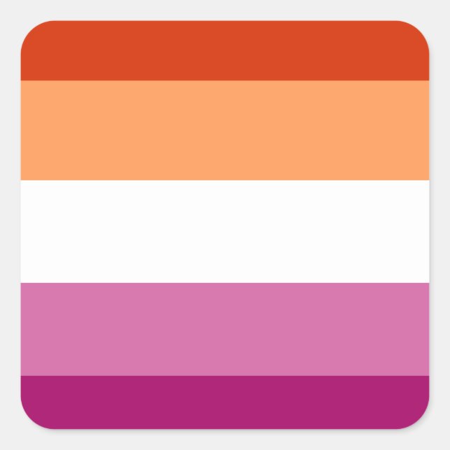 Lesbian Flag Square Sticker (Front)