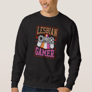 Lesbian Gamer Video Games Teen Aesthetic Nerd Geek Sweatshirt