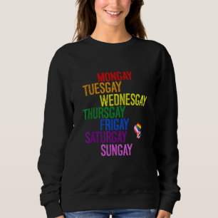 lesbian gay pride flag agenda LGBT coloured Rainbo Sweatshirt