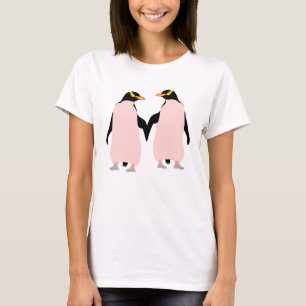 Lesbian Gay Pride Penguins Holding Hands T-Shirt