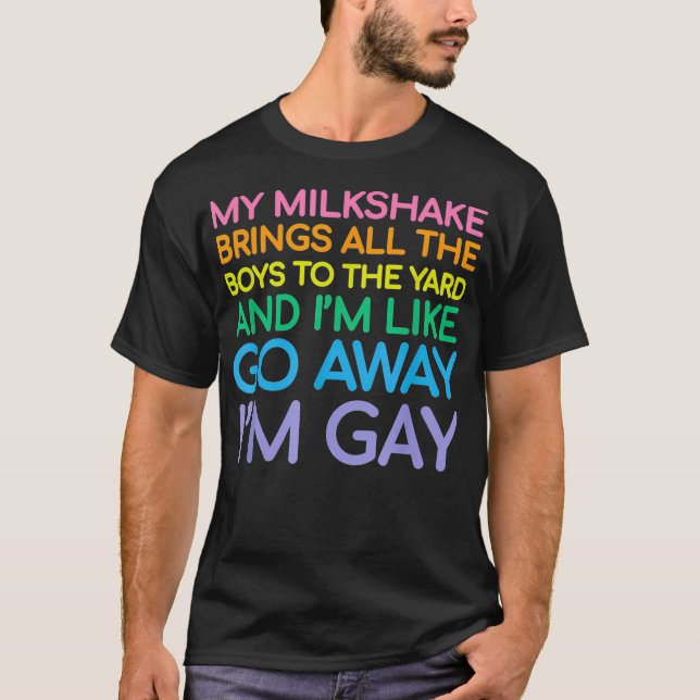 Lesbian  gay pride Rainbow LGBT funny Gay quote  T-Shirt (Front)