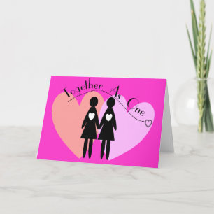 Lesbian Gifts "Together As One" Holiday Card