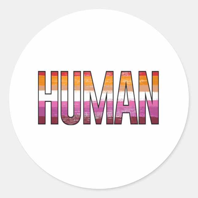 Lesbian Human Classic Round Sticker (Front)