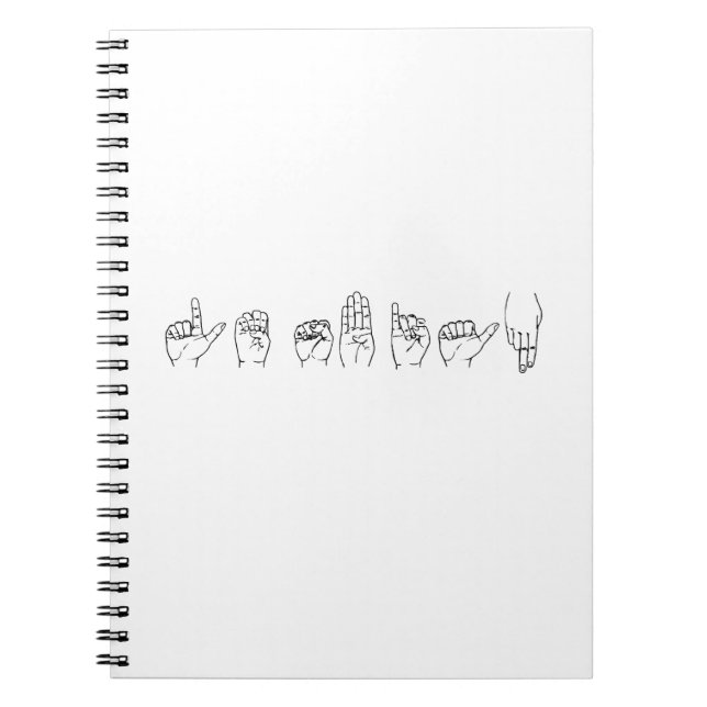 Lesbian in Sign Language Notebook (Front)