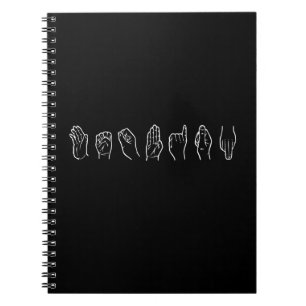LESBIAN IN SIGN LANGUAGE SPIRAL NOTEBOOK