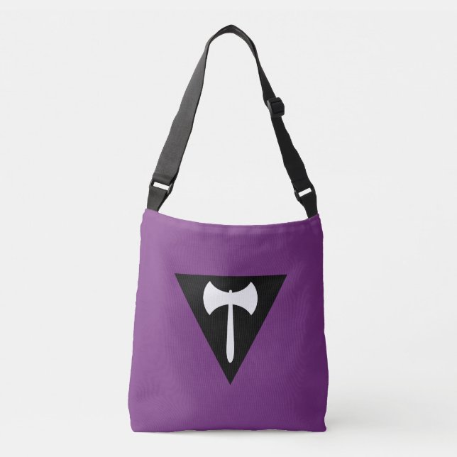 Lesbian Labrys Pride Flag Crossbody Bag (Front)
