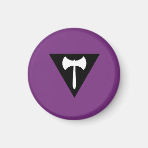 Lesbian Labrys Pride Flag Magnet
