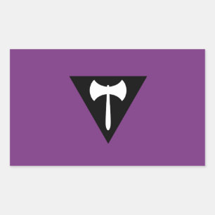 Lesbian Labrys Pride Flag Rectangular Sticker