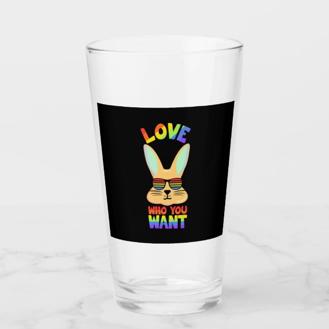 Lesbian LGBT Rabbit Glass (Front)